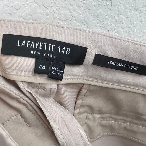 Lafayette 148 Italian Fabric Khaki Chino Bermuda Shorts 8 Quiet Luxury Old Money - Picture 7 of 7